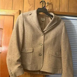 Women’s NWOT Vintage L.L. Bean Wool Silk Blend Blazer Size Medium thumbnail 1
