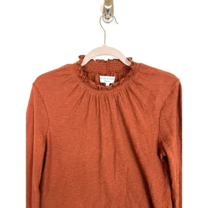 Madewell texture‎ & thread burnt orange top thumbnail 2