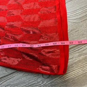NWT Sara Boo sequin beaded halter‎ dress red sz XS thumbnail 4