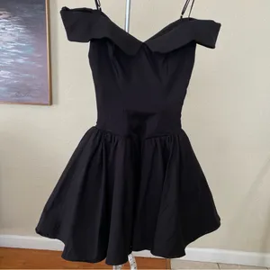 House of CB‎ 'Elida' black off shoulder mini dress NWOT size XS thumbnail 4