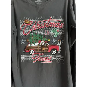Buc-ees Adult Christmas In Texas‎ Long Sleeve T-shirt Size Small Holiday Beaver thumbnail 7
