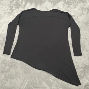 Lululemon Long Sleeve Top 8 Black Side Tie Lightweight Yoga Layering Drapey thumbnail 2