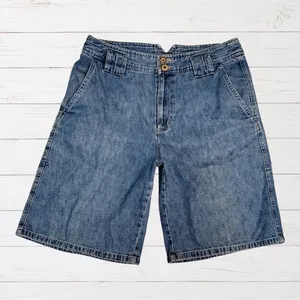 Vintage 90s White Stag Blue Denim Jorts Cargo Utility Shorts V-Notch Waistband thumbnail 2