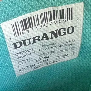 DURANGO NEW Women's Black Crush Antique Studded Western Boot Size 9 #243307 thumbnail 9