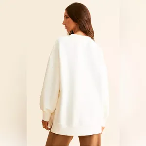 Varley‎ Mae Boyfriend Oversized Sweat Pullover in Egret Small thumbnail 12