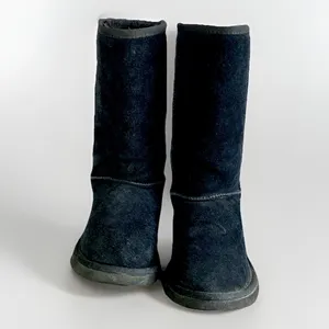UGG Classic Tall #5815 Sheepskin Black Suede Leather Boots Women's EU 40 US 9 thumbnail 2