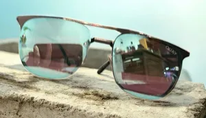 Quay Australia Aviator Sunglasses Private Eyes Gunmetal Mirrored Brown Lenses thumbnail 1