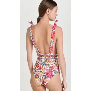 💕FARM RIO💕 Spring Bananas One Piece Swimsuit ~ Spring Bananas Print XS NWT thumbnail 3
