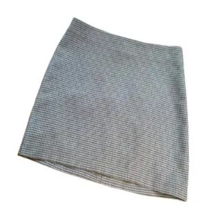 URBAN OUTFITTERS Houndstooth Check Plaid Stretch Mini Skirt Size Small thumbnail 1