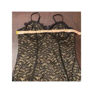 SheIn Black Lace Corset Bodycon Mini Dress Underwire Bustier Sz M (6) Valentines‎ Sexy thumbnail 5