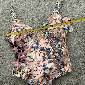 Micah Floral One-Piece Swimsuit with Extreme High Leg Wrap Thigh thumbnail 4