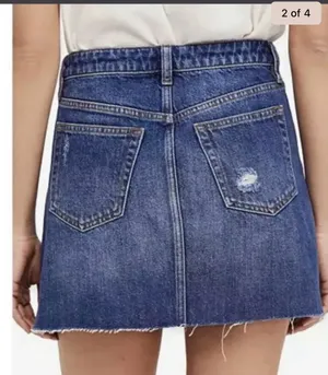 Free People Size 26 Womens Distressed Mini Denim Skirt Color: Harvey BNWTS thumbnail 2