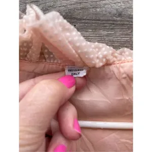 Vintage pale pink size XS Swiss dot sheer sleeves cropped jacket. thumbnail 6