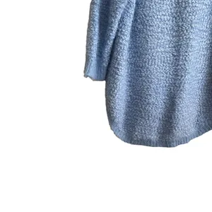 Studio JPR Sweater Women XL Blue Crew Neck 3/4 Sleeve Sherpa Fuzzy‎ Cozy Casual thumbnail 5