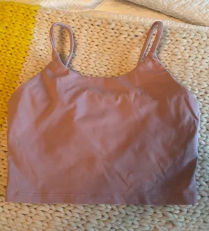 Cropped Workout Tank Pink thumbnail 1