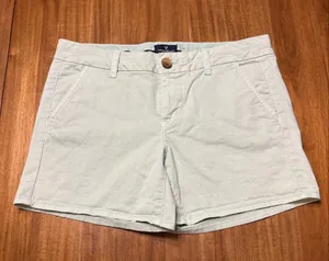 American Eagle Stretch Midi Women's Size 10 Mint Green Chino Shorts thumbnail 2