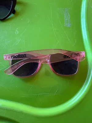 Pink Transparent Frame Sunglasses with Dark Lenses thumbnail 2
