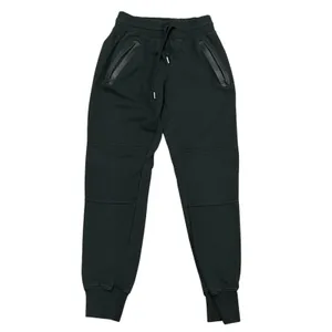 AgCatton Black Tech Fleece Joggers Slim Fit Drawstring Sweatpants Women Medium thumbnail 3