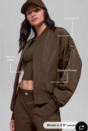 Alo Yoga Bomber Jacket - Faux Fur Urbanite thumbnail 1