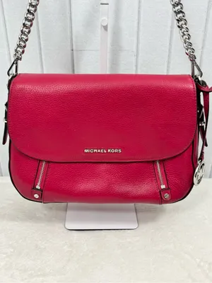 Michael Kors Handbag Bedford Legacy Leather Flap Crossbody Raspberry Pink thumbnail 2