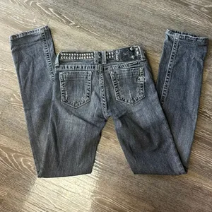 ✨ Studded Miss Me straight Jeans — Gray Wash (Youth 14) thumbnail 4