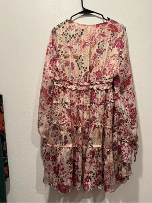Free People Closer To The Heart Floral Mini Dress L NWT thumbnail 10