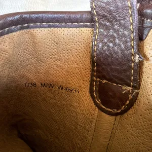 BORN Brown Leather Kilim Woven Blanket Shaft Western Mid High Boot Size 7 thumbnail 6