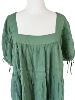J. Crew Olive Green Calliste mini dress in cotton voile thumbnail 3