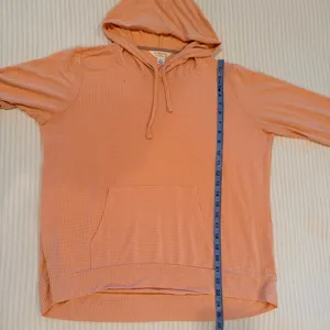 Weatherproof Vintage Women's Pastel Orange Gingham Lightweight Hoodie Size Large thumbnail 8