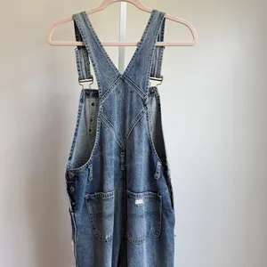 Carmar sz S blue distressed cutout cottagecore Denim Overalls‎ thumbnail 7