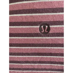 Lululemon Striped V-Neck T-Shirt Top‎ Pink Purple Women's Athletic Casual thumbnail 4