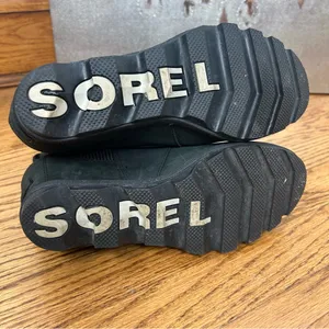 SOREL Joan Of Arctic III Chelsea Wedge Slip On Black Leather Boots Size 9 thumbnail 8