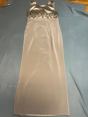 Jovani New York Beaded 2-Piece Evening Gown and Bolero Jacket Set, Taupe thumbnail 14