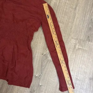 Sparrow Anthropologie Brick Red Cardigan - Size M Shawl Collar Cashmere Blend thumbnail 10