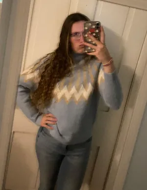 Moon Ryder BNWT blue cr aspen sweater thumbnail 3