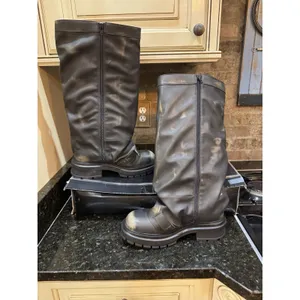 Madden Girl Women's Restore Knee-High Slouchy Lug-Sole Moto Boots Taupe Size 8.5 thumbnail 3