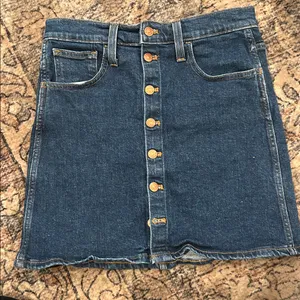 Madewell Button Front Denim Skirt thumbnail 1