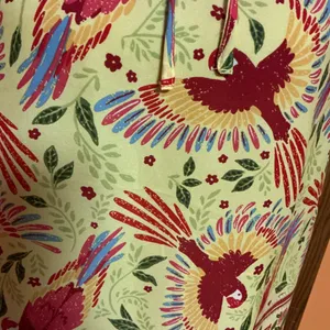 Rachel Roy Boho Parrot Print Flutter Sleeve Blouse Small Colorful Bohemian Top thumbnail 12
