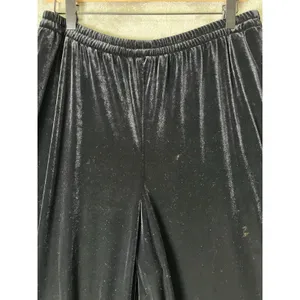 Vintage 90s Whimsigoth Dark Floral Rose Velvet Tank Top and Wide Leg Pants Set L thumbnail 8