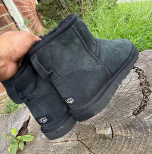 UGG “Classic Mini II” Sheepskin Suede/Shearling Ankle Boots women size 10 thumbnail 1