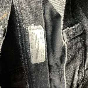 Vintage Black High Waisted Straight Tapered Jeans 100% cotton Made in USA thumbnail 3