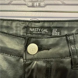 Black leather Nasty Gal straight pants‎ thumbnail 3