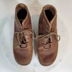 VTG Duluth Trading Co Womens Andina Ankle Boots 7.5 Brown Leather Chukka Shoes thumbnail 12