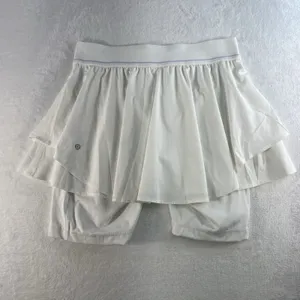 Lululemon Size 10 Court Rival High Rise Skirt Run Tennis White Women's Athletic thumbnail 8