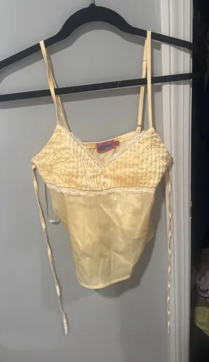 Edikted Yellow Tie Top thumbnail 2