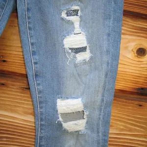 NWT 7 For All Mankind Ankle Skinny Distressed Sequin Jeans thumbnail 6