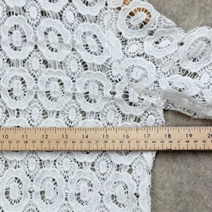 White Crochet Lace Long Sleeve Blouse High Neck Floral‎ Boho Top XS Boho Cottage thumbnail 7