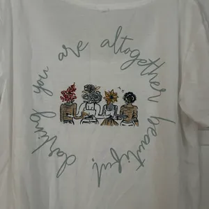 NWOT You Are Altogether Beautiful Darling Shirt White Short Sleeve thumbnail 5