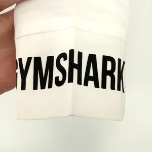 Gymshark Hoodie Windbreaker Cropped Oversized XS White Logo Pouch Pocket Active thumbnail 4