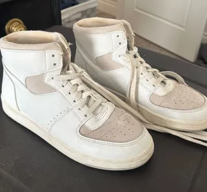 High-Top woman’s Casual Sneakers in Off-White thumbnail 1